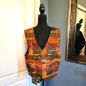 Mens women's unisex 202 license plate vest
